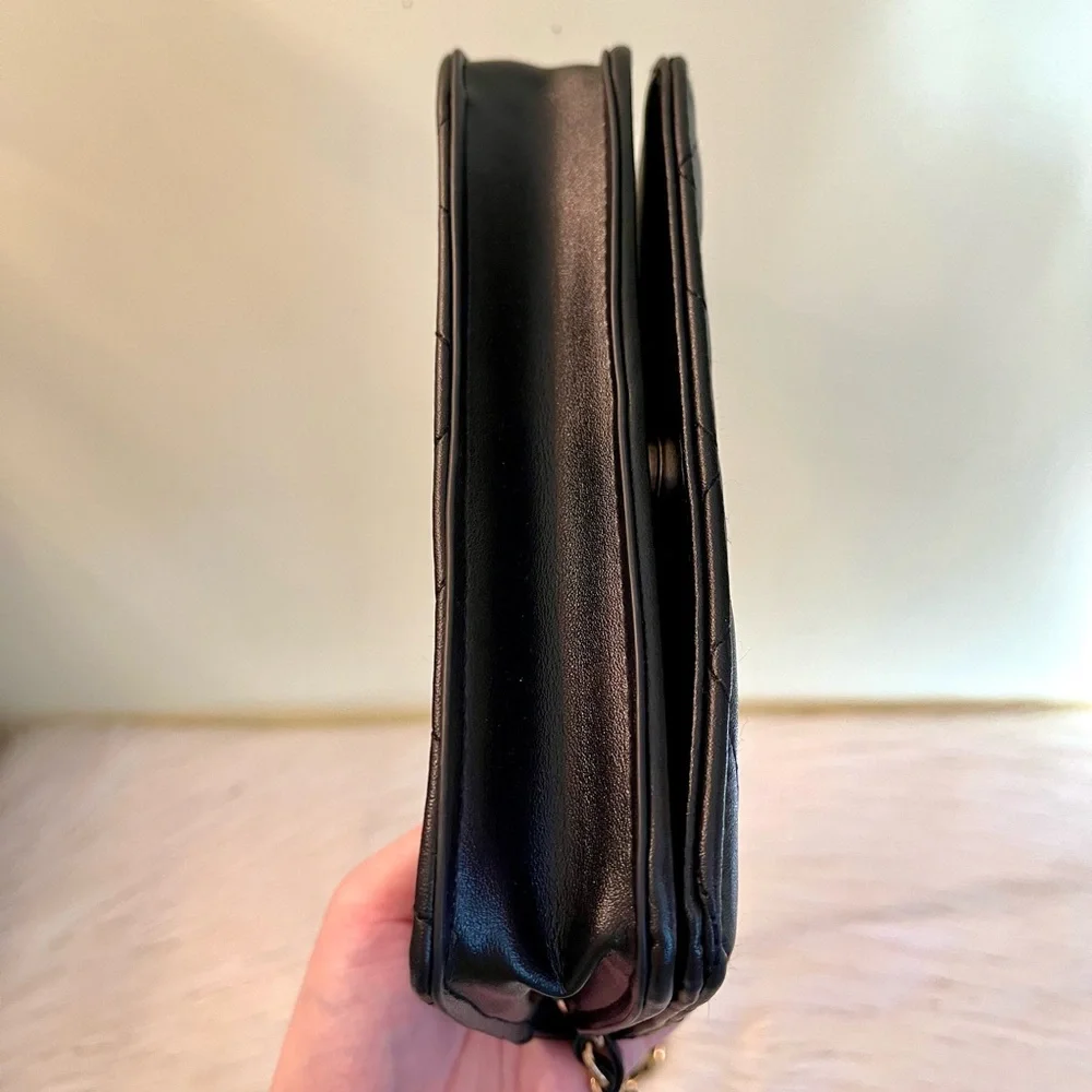 Bebe Black Quilted Crossbody Clutch Bag - Picture 6 of 9